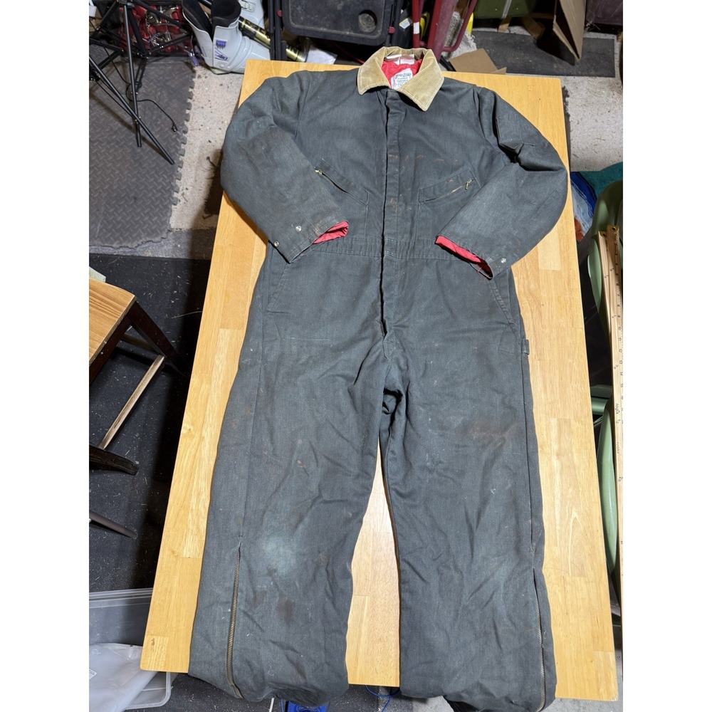 Vintage Walls Zero Zone Insulated Coveralls 44 Regular USA Workwear Distressed